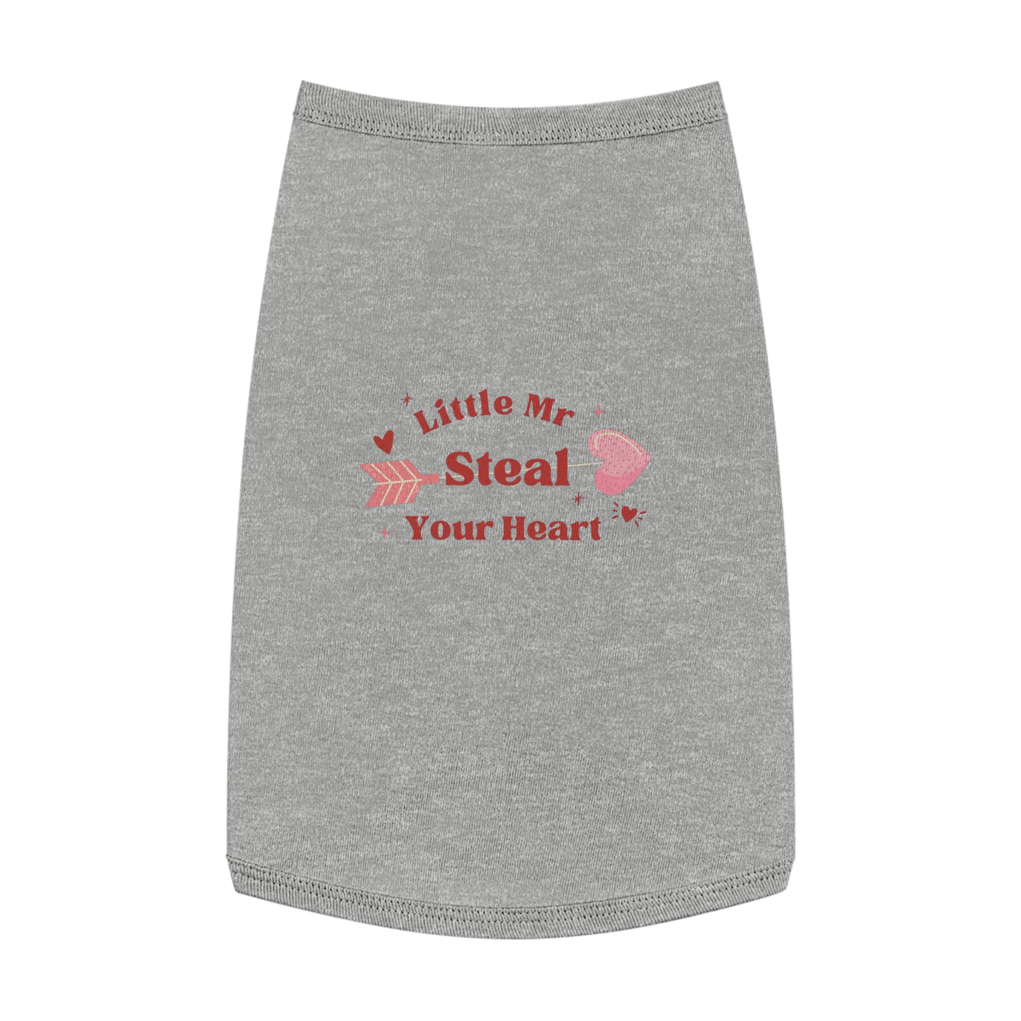 Pet Tank Top — "Little Mr. Steal Your Heart" Valentine Dog Shirt