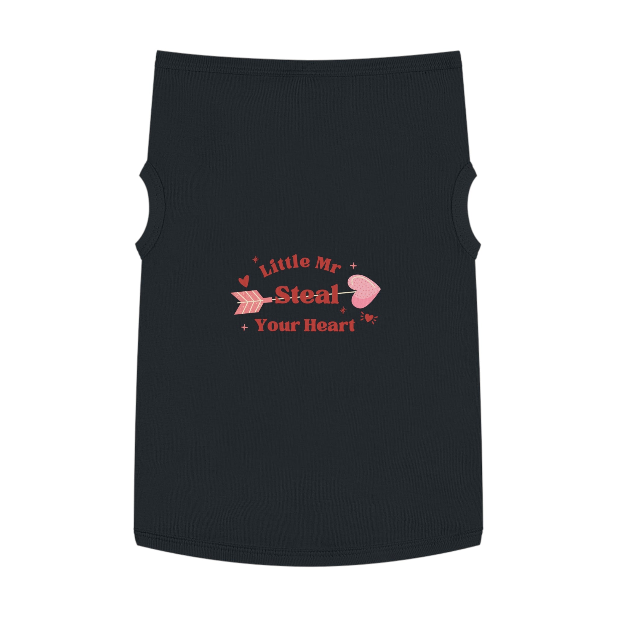 Pet Tank Top — "Little Mr. Steal Your Heart" Valentine Dog Shirt