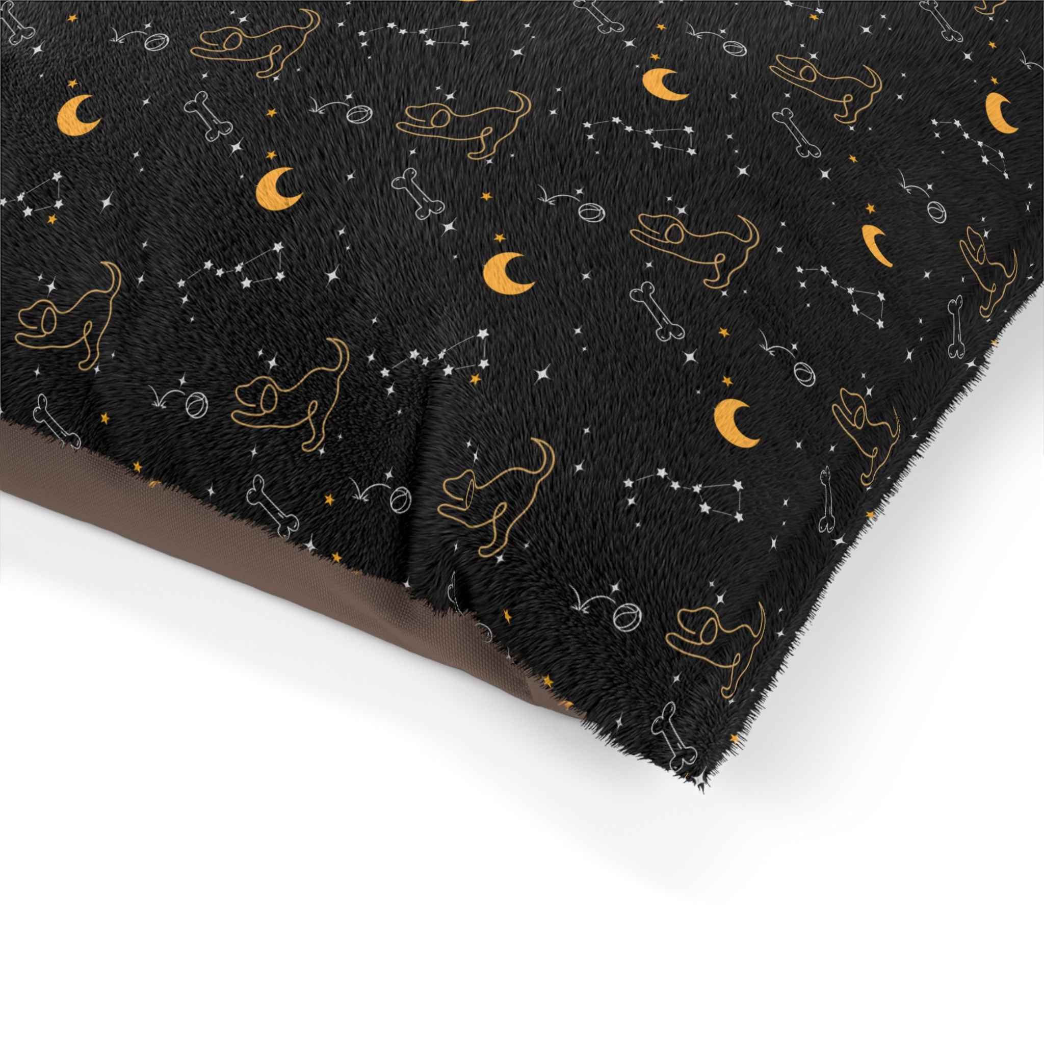 Night Sky Pet Bed — Cozy Moon & Stars Dog Cushion