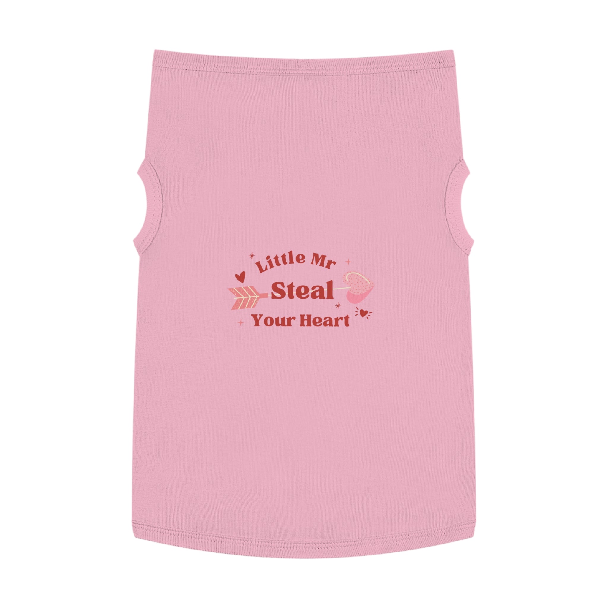 Pet Tank Top — "Little Mr. Steal Your Heart" Valentine Dog Shirt