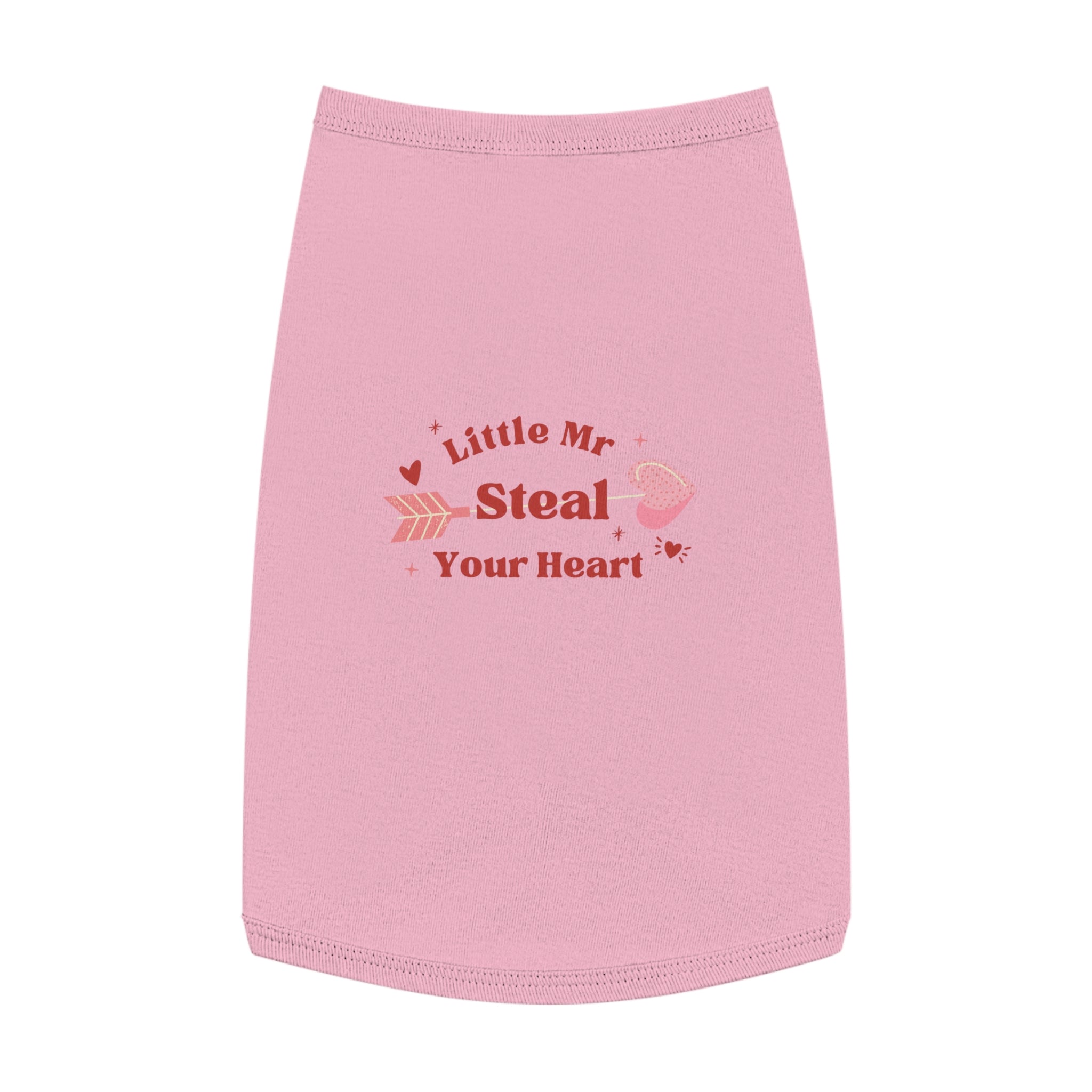 Pet Tank Top — "Little Mr. Steal Your Heart" Valentine Dog Shirt