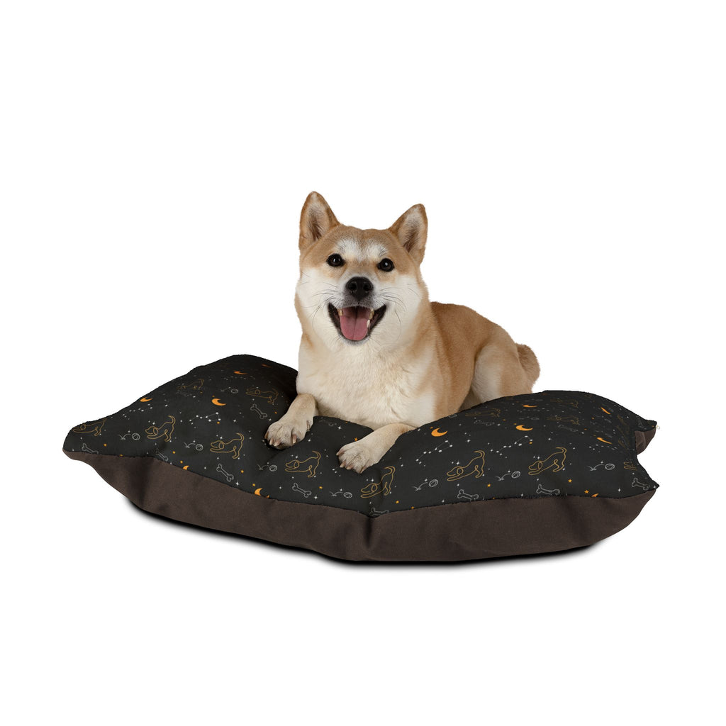 Night Sky Pet Bed — Cozy Moon & Stars Dog Cushion