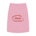 Pet Tank Top - "Little Miss Steal Your Heart" Pink Valentine Dog Shirt