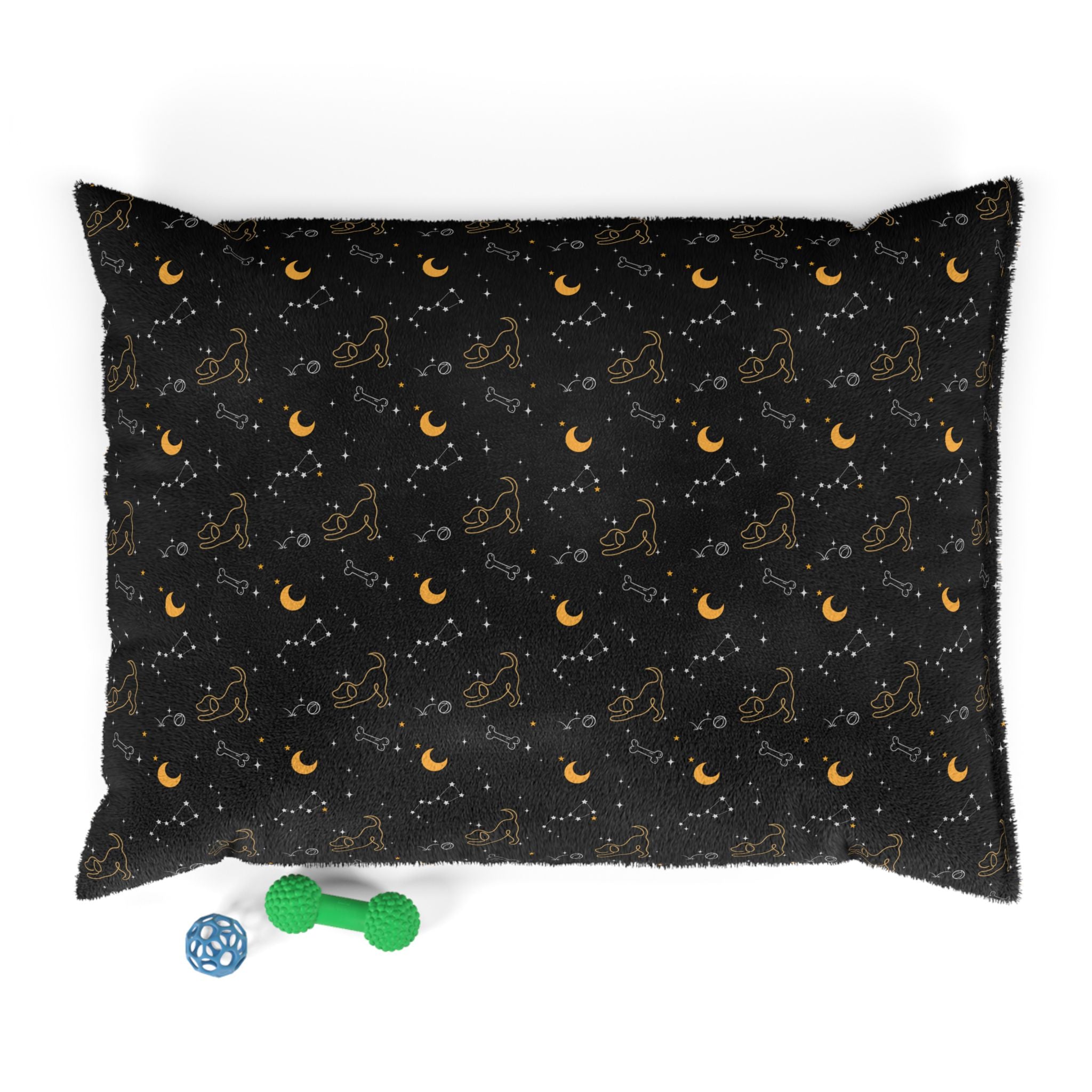 Night Sky Pet Bed — Cozy Moon & Stars Dog Cushion