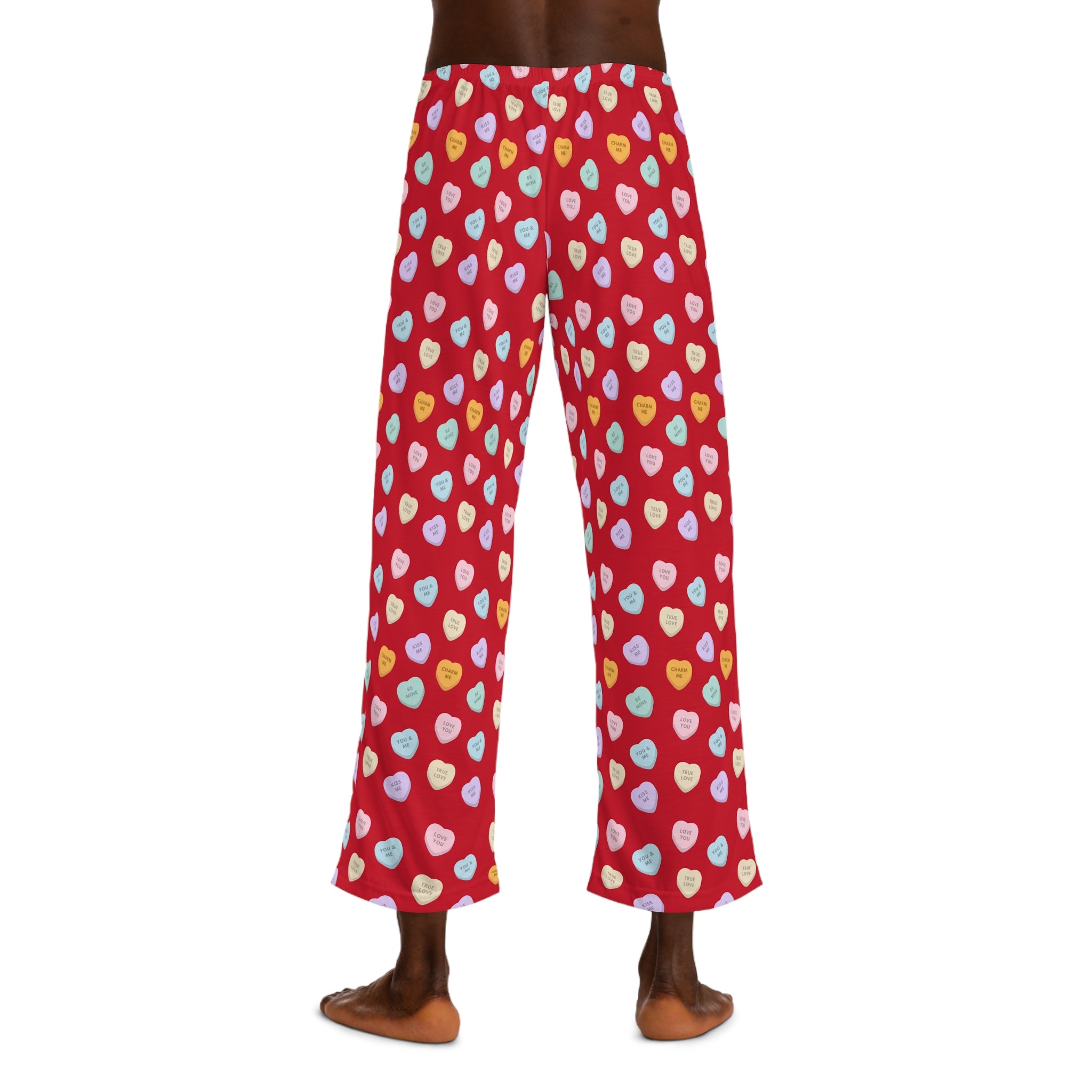 Candy Hearts Pajama Pants | Red Allover Print