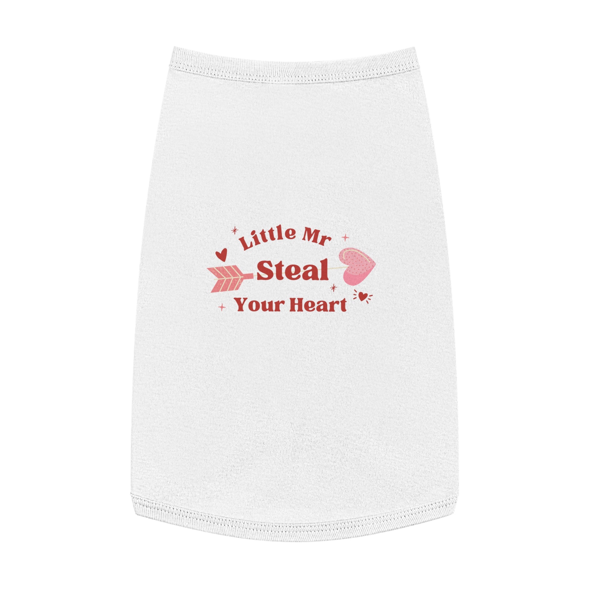 Pet Tank Top — "Little Mr. Steal Your Heart" Valentine Dog Shirt