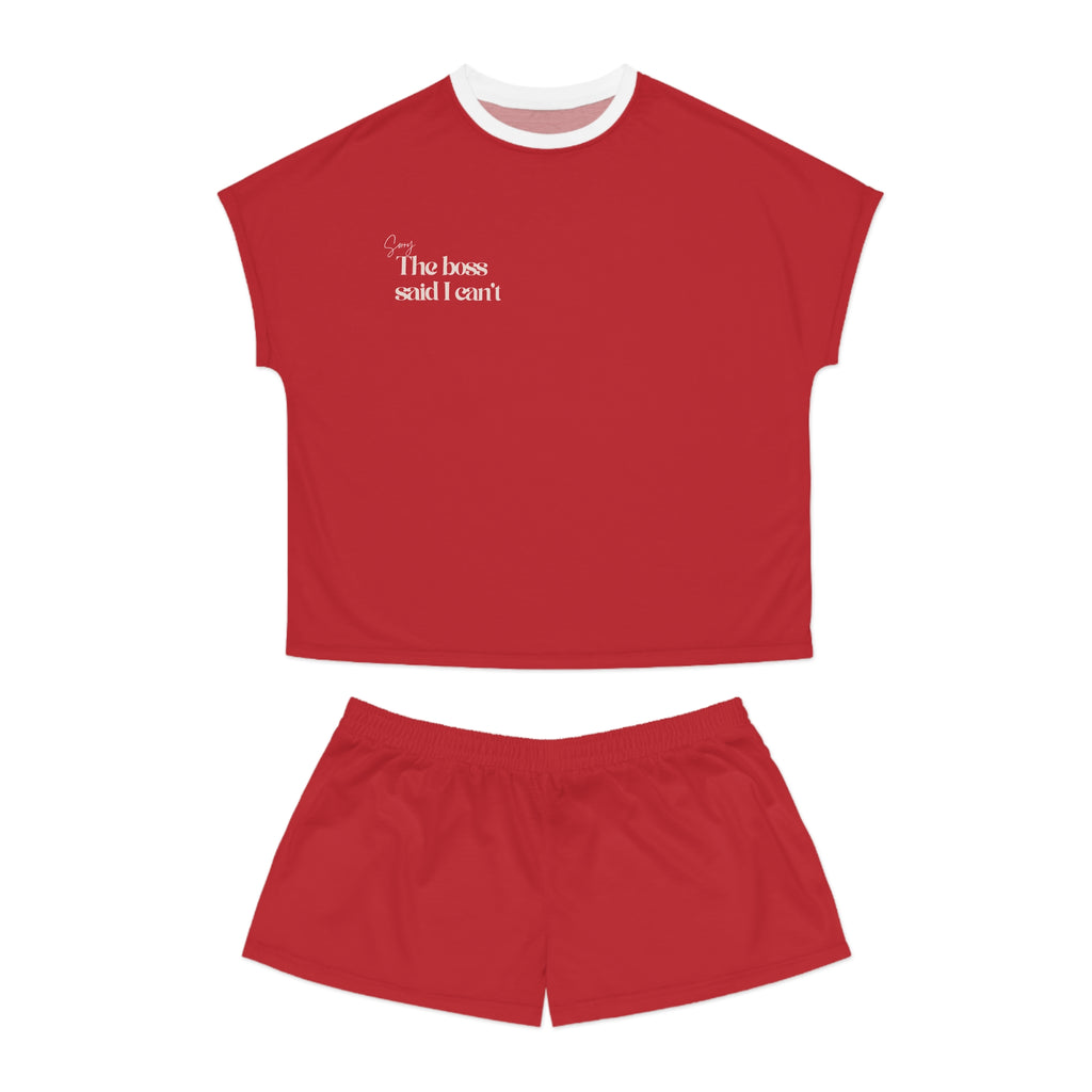 The boss said I can't go Pajama Set | Women's Short Sleepwear