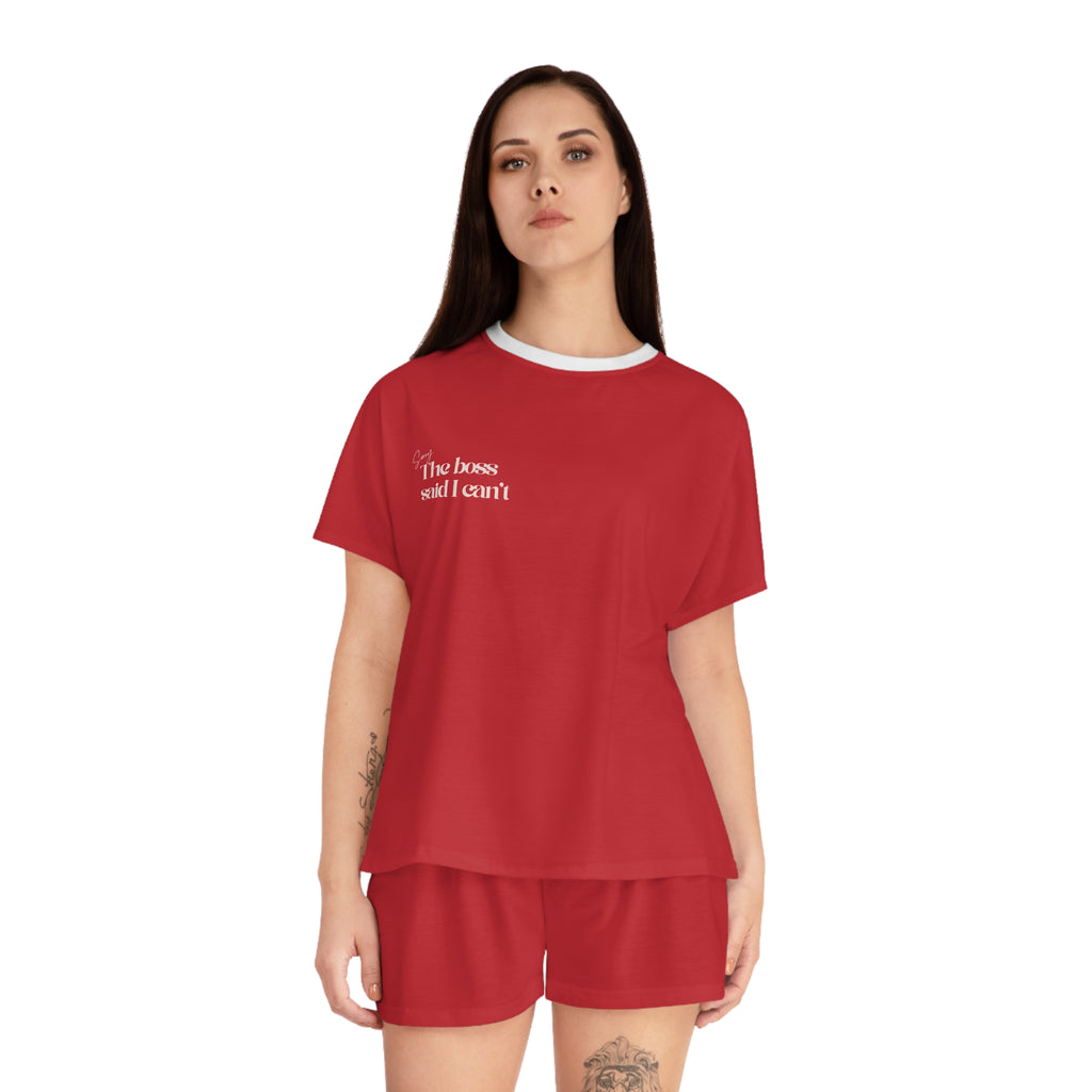 The boss said I can't go Pajama Set | Women's Short Sleepwear