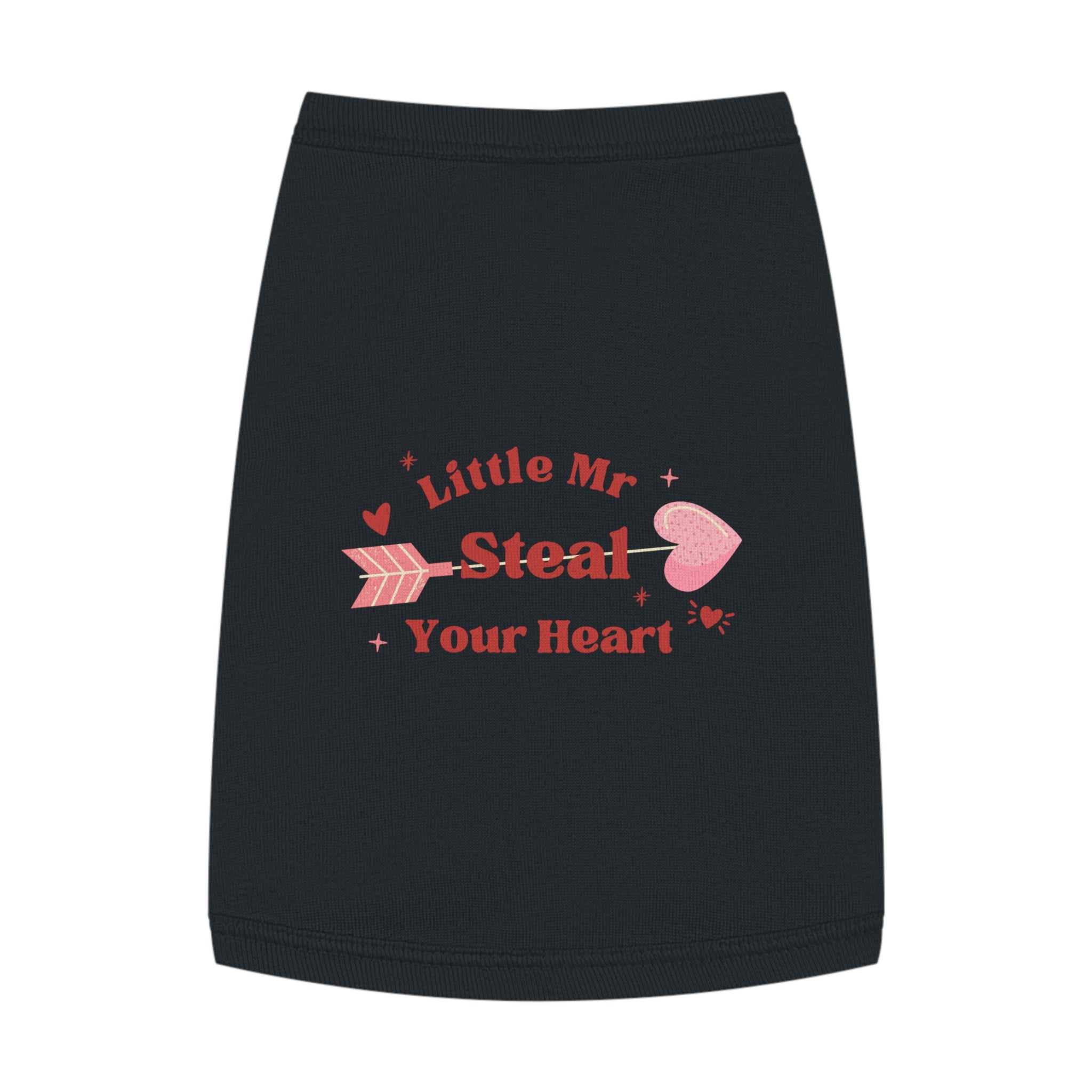 Pet Tank Top — "Little Mr. Steal Your Heart" Valentine Dog Shirt