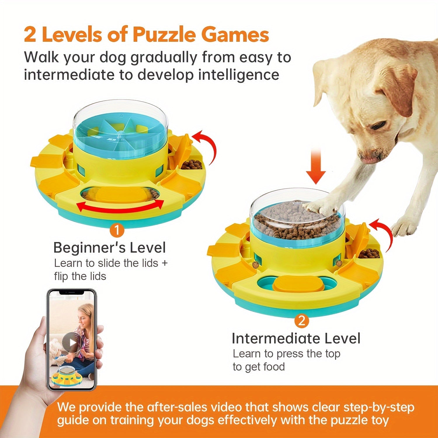 Interactive Dog Puzzle Feeder Toy for IQ Training